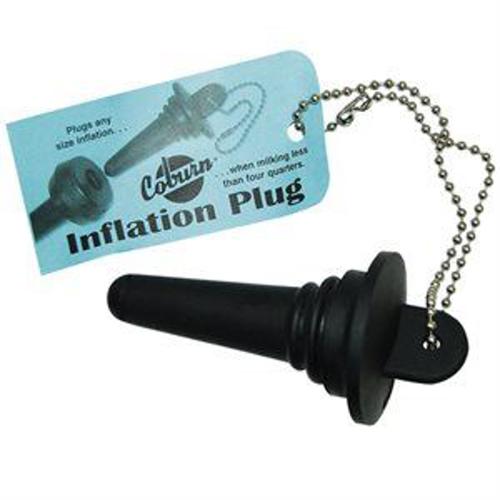 Inflation Shutoff Plug w/ Chain/Enchufe de cierre de inflación con cadena