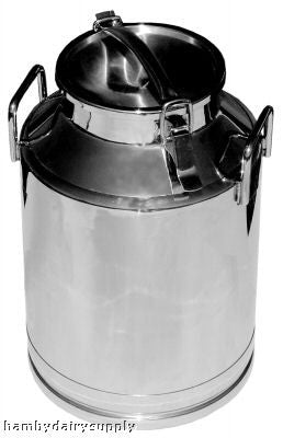 Milk Can, Stainless Steel, 10 gallon with Clamp on Cover