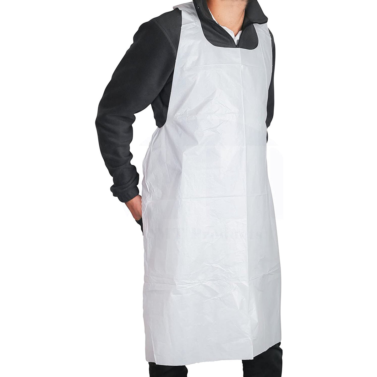 White Disposable Apron 28" x 46"-Pkg/100